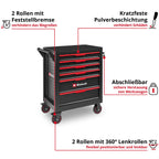 Werkstattwagen unbestückt mit 6 Schubladen und Interlock-System, bis 135 kg belastbar