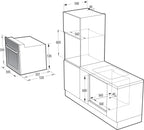 Einbaubackofen 73 L mit BigSpace und Heißluft, 9 Funktionen, EcoClean-Email, EEK A, 250 °C