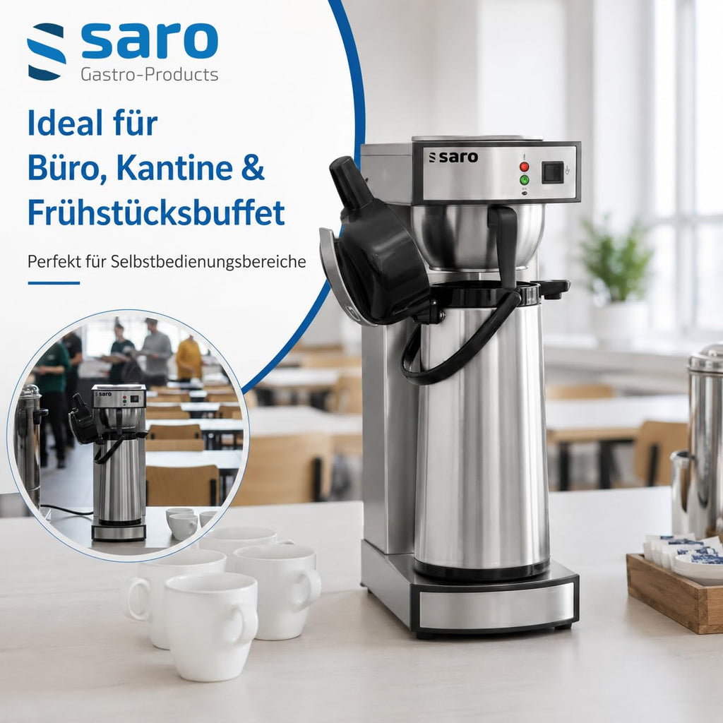 Kaffeemaschine mit Edelstahl-Isolierkanne 2,2 L, Modell THERMO 24, 2,069 kW, Brühzeit 5–6 Min, Trockenlaufschutz