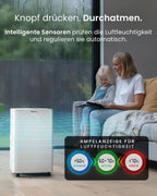 Luftentfeuchter mit WLAN & App, 20 L in 24 h, Wäschemodus, Feuchtigkeitssensor und 4 L Tank, Modell PB-D-24-WF