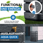 Regentonne Wandtank 510 Liter in Anthrazit mit Steindekor-Front, 80 x 60 x 123 cm, inkl. Auslaufhahn
