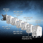 Schutzgasschweißgerät MIG/MAG 160 M 20–160 A 5-in-1 Inverter IGBT Flux MMA DC-Lift-TIG Digitalpanel