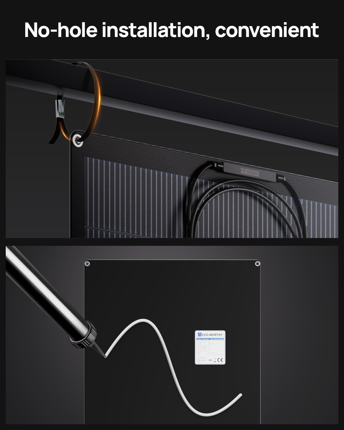 Flexibles 400W Solarmodul Monokristallin mit 25% Wirkungsgrad und ETFE-Beschichtung, 2x200W