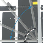 Styroporschneider 200 Watt, 1300 mm freistehend, Komplettset mit 5 Schneidedrähten, Gerüsthalteblech und 2 Federgriffen