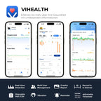 Finger Pulsoximeter O2Ring-S für die Schlafüberwachung mit Vibrationsalarm, 24 Std Akkulaufzeit, Bluetooth und 4 x 10 Std Speicher
