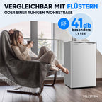 Klein-Gefrierschrank 73 L mit 4-Sterne-Gefrierfach, 3 Fächer und wechselbarem Türanschlag, silber