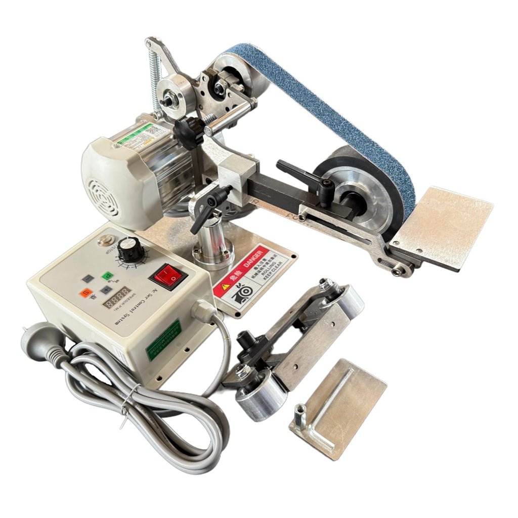 Bandschleifer 550 W mit 3 Schleifbändern 76,2 x 2,5 cm, Körnung 100/180/240, für Metall und Holz, Modell JLD10-8