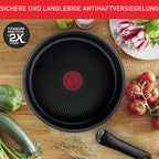 Topf- und Pfannenset 20-teilig mit abnehmbarem Griff, Edelstahl, Induktion, Antihaftversiegelung
