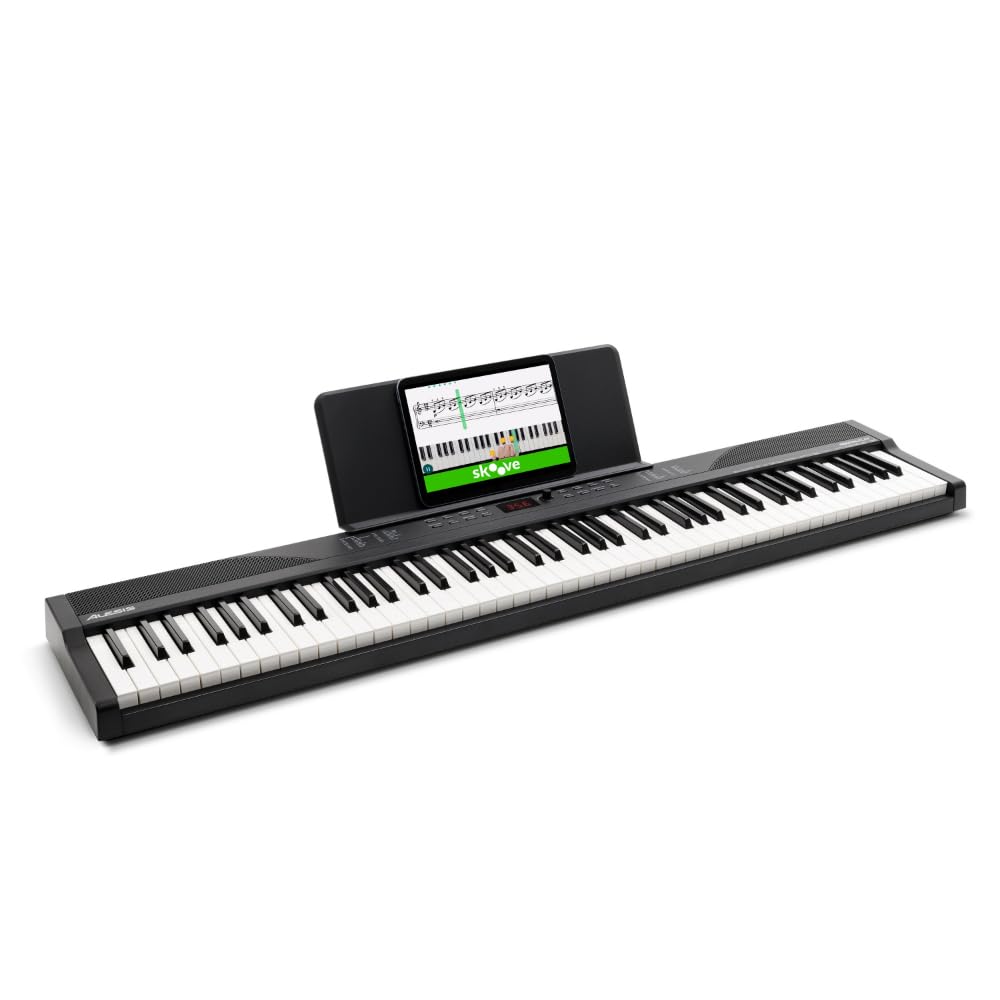 88-Tasten Keyboard Piano für Anfänger mit Ständer, Sustain-Pedal, Kopfhörer und Tragetasche