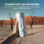 Elektrische Kaffeemühle Fino mit Kegelmahlwerk aus Edelstahl, 28 Mahlgrade, USB-C, tragbar, Tundra Brown
