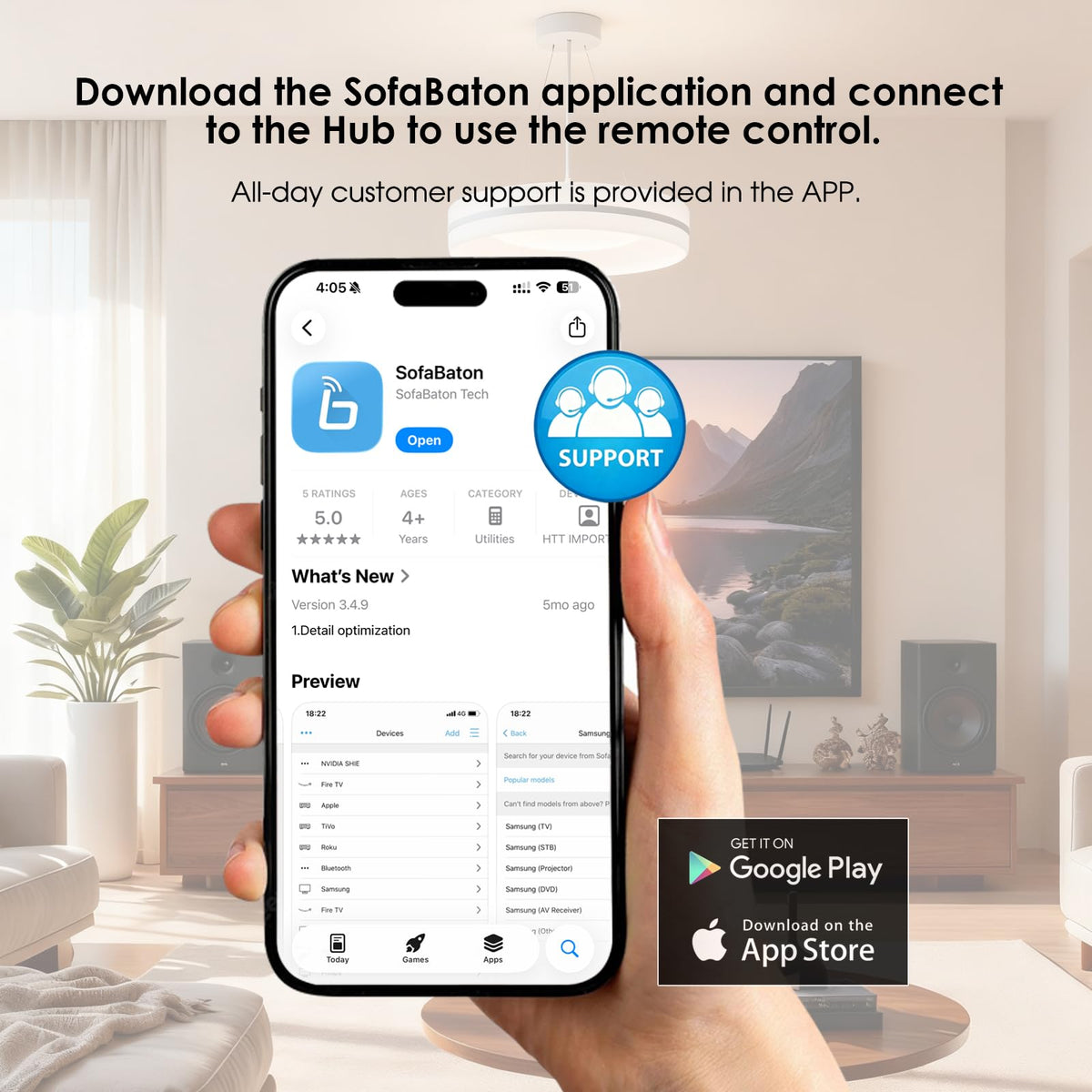 Universalfernbedienung mit Hub und Ladestation, für bis zu 49 IR-, Bluetooth- und WLAN-Geräte, Modell X2