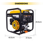 Inverter Stromgenerator 3500W Benzin 4 Takt 223cc tragbar mit 3200W Dauerleistung, 230V und Überlastschutz