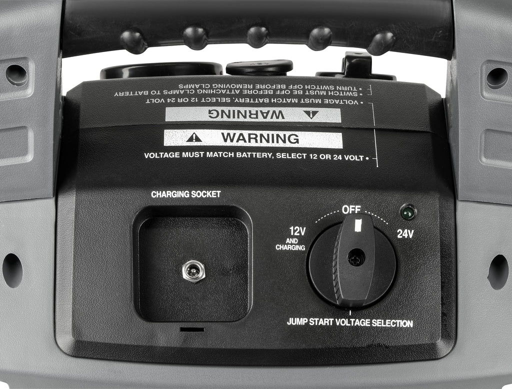 Power Pack 12/24 V Starthilfe 900 A mit Lithium-Ionen-Akku Überladungsschutz Ladezustandsanzeige und Tragegriff