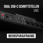 Podcast Produktionsstudio Pro II 9 Kanäle 4 Combo-Eingänge Dual USB-C Bluetooth 8 SMART Pads