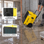 Bautrockner Luftentfeuchter 30 L pro Tag 7 L Wassertank Keller Baustelle bis 90 m² LED-Display Timer Abtauautomatik