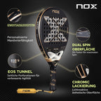 Padel-Schläger AT10 Genius 18K Alum 2026 Carbon 360-375 g für fortgeschrittene Spieler