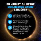 VR-Headset Meta Quest 3S 128 GB mit Gorilla Tag Cardboard Monkenaut Bundle, Virtual Reality ohne Kabel und Snapdragon XR2 Gen 2