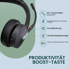 Kabelloses DECT-Büro-Headset WH64 Pro mit 3,5-Zoll-Touchscreen-Basisstation und Bluetooth