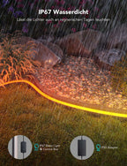 Outdoor LED-Streifen 10 m, RGBIC Neonlicht mit App- und Sprachsteuerung, IP67, 64 Szenenmodi