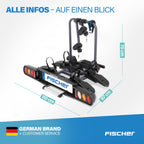 Kupplungsfahrradträger ProlineEvo 2 für 2 Fahrräder oder E-Bikes, bis 60 kg Nutzlast, abschließbar