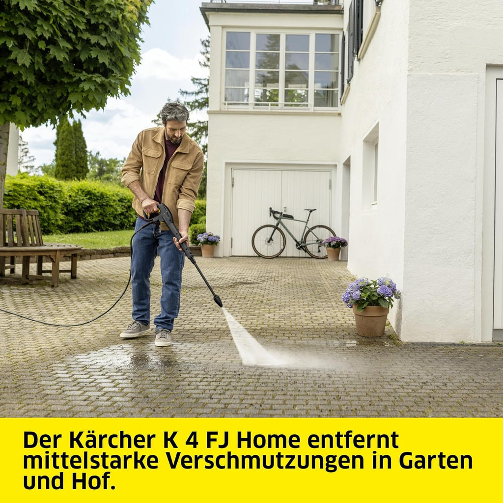 Hochdruckreiniger K 4 FJ Home mit 130 bar, 6 m Schlauch und Home Kit inkl. T 5 Flächenreiniger