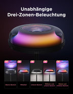 Stehlampe Deckenfluter mit RGBICWW-Wellenbeleuchtung, 330° drehbarer Lampenkopf, 1000 lm, 2700-6500 K, Alexa und Matter