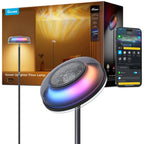 Stehlampe Deckenfluter mit RGBICWW-Wellenbeleuchtung, 330° drehbarer Lampenkopf, 1000 lm, 2700-6500 K, Alexa und Matter