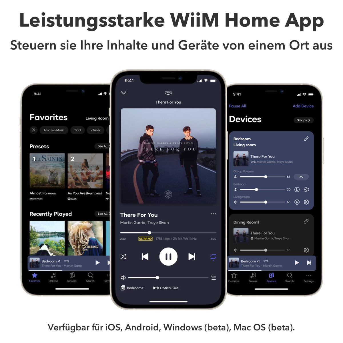Musik-Streamer ASR002 für Stereoanlagen mit AirPlay 2 Spotify Connect Hi-Res 192 kHz 24 Bit WLAN und Ethernet