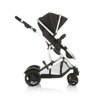Geschwisterwagen Duett 2 für Kinder bis je 15 kg, umbaubarer Hauptsitz mit Liegeposition und abnehmbarem Zweitsitz, inkl. Regenschutz
