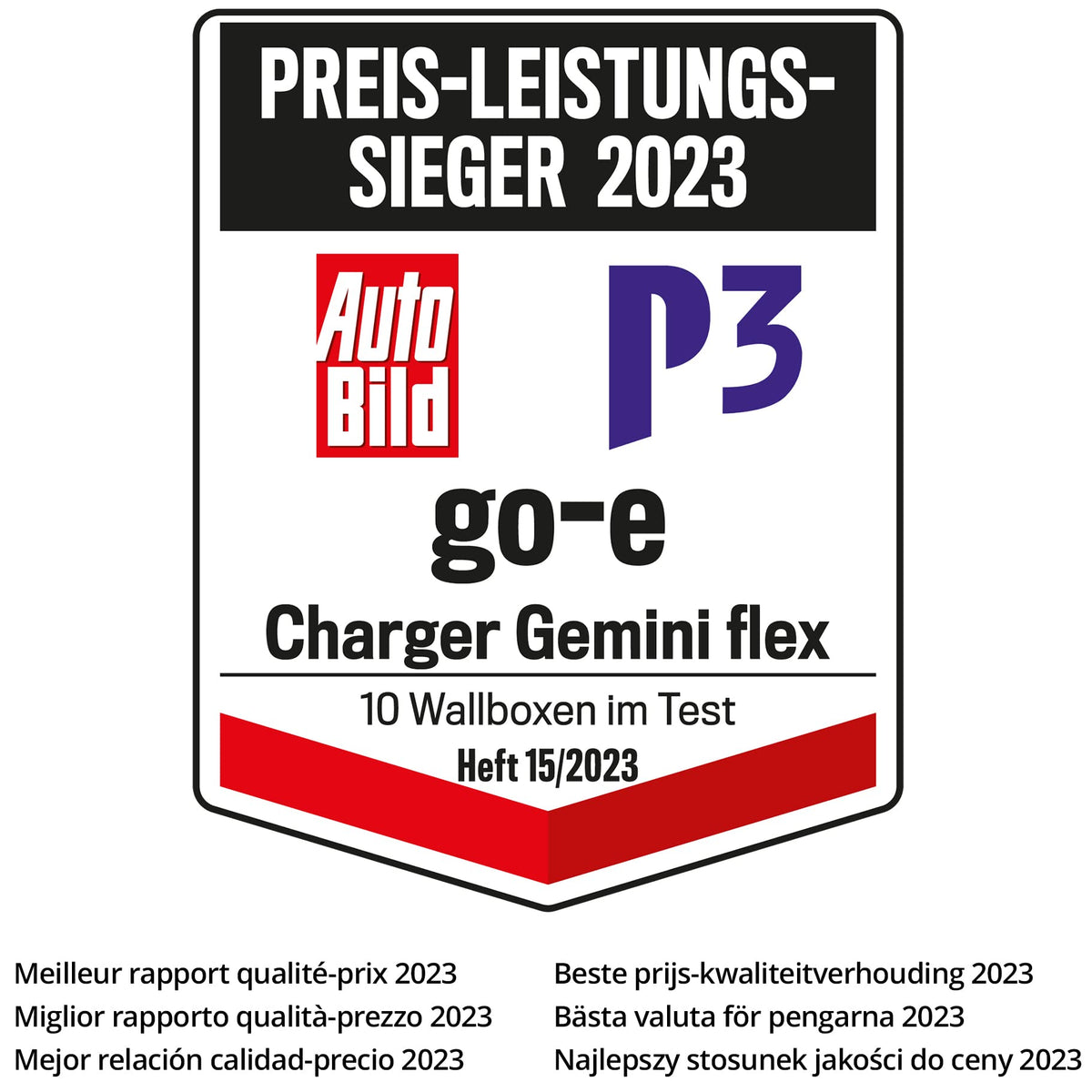 Ladestation Gemini flex 11 kW 400 V CEE 16 A Typ 2 Dose WLAN RFID App FI-Schutzmodul Strahlwasserschutz