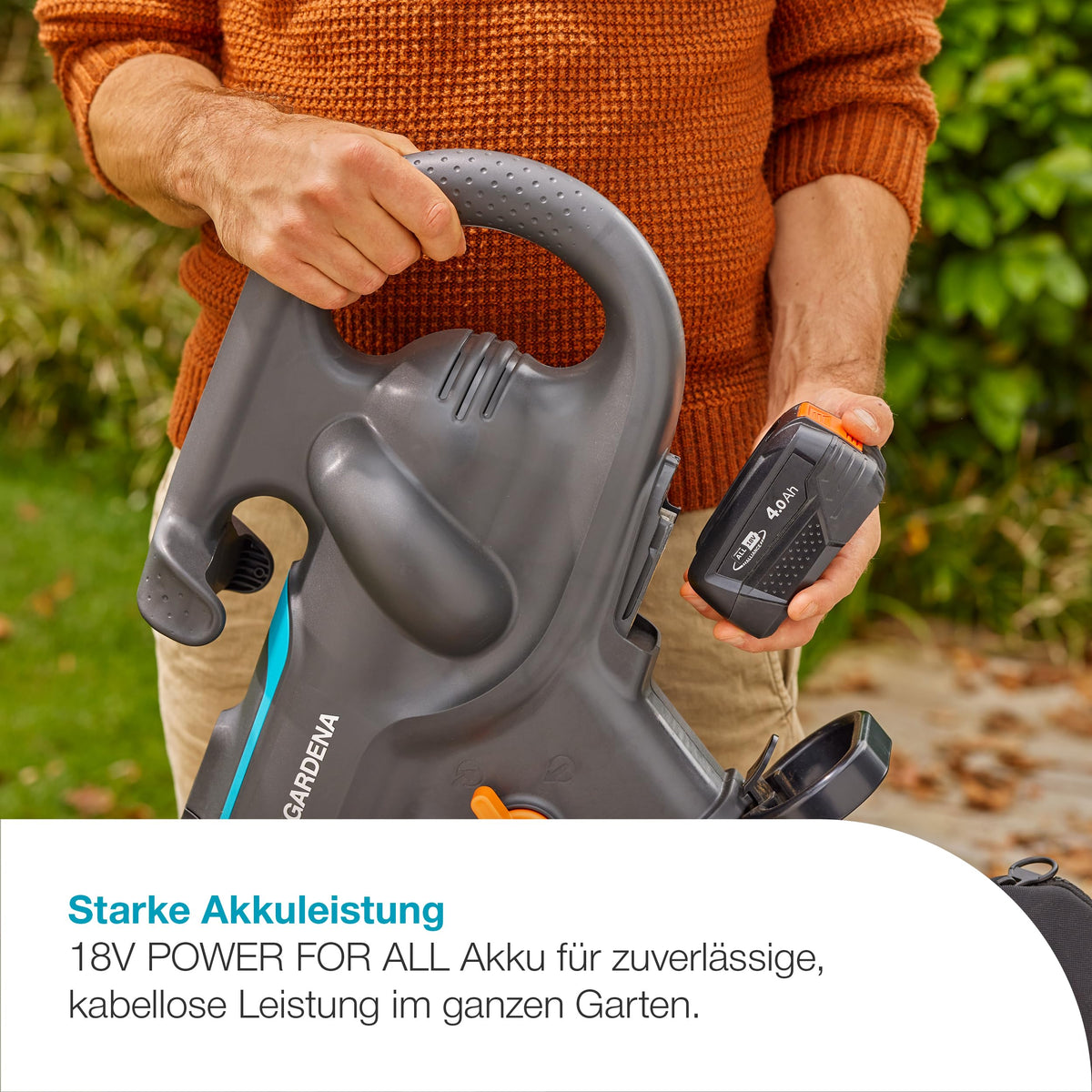 Akku-Laubsauger und -Bläser PowerJet Collect 18V P4A Ready-to-Use Set mit Akku, Ladegerät und Fangsack, kabellos