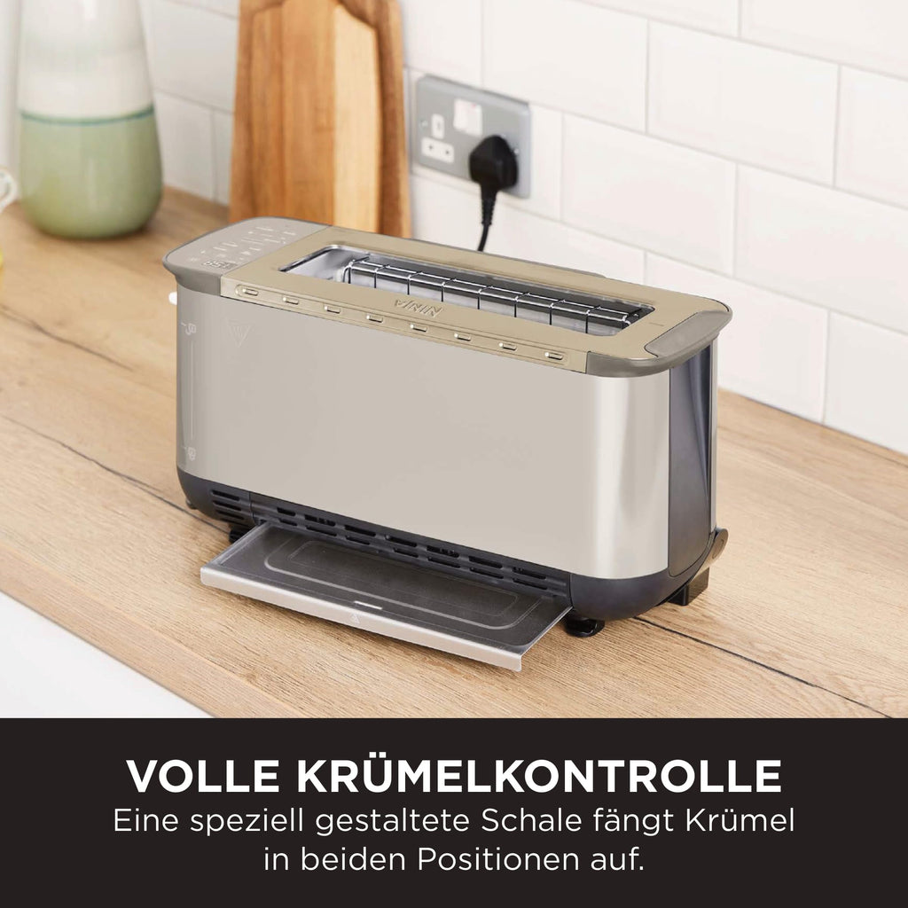 3-in-1 Toaster und Elektrogrill mit Deckel, 7 Kochfunktionen, für Toast, Bagel, Panini und Sandwiches, Stone Gold