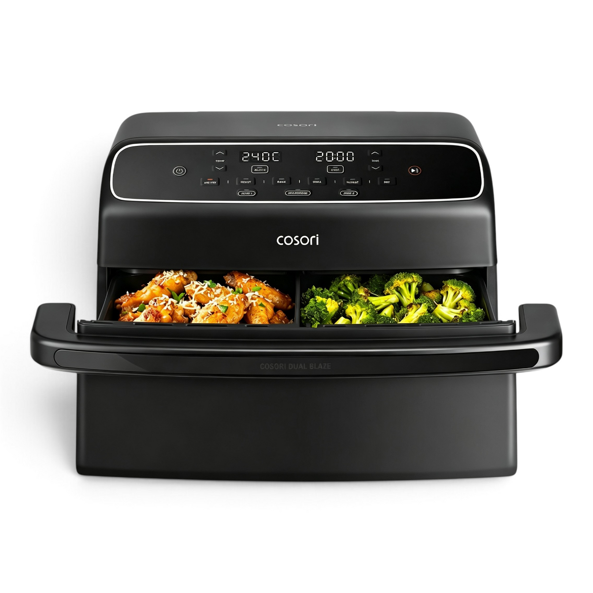 2-Kammer-Heißluftfritteuse Dual Blaze Twinfry Compact TF801 mit 8,6 L, 2200 W und PFAS-freier Keramikbeschichtung
