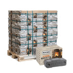 Braunkohlebriketts 900 kg 90 x 10 kg Palette Papierverpackung mit langanhaltender Glut und geringem Schwefelanteil