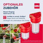 Hauswasserwerk 1200 W 4350 l/h 5 bar mit 22 L Edelstahl-Druckkessel 50 m Förderhöhe 230 V