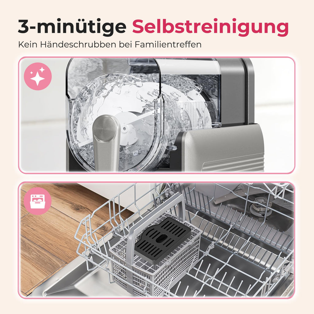 Slush-Eismaschine mit 6 Modi und 8 Stufen, 2,6 L für Slush, Eiscreme, Frappé und Milchshake, selbstreinigend