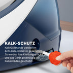 Dampfbügelstation mit 7,6 Bar Dampfdruck, 2200 Watt, 140 g/min Dampfleistung und 550 g/min Dampfstoß, abnehmbarer Wassertank