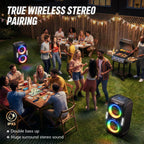 Tragbarer Bluetooth-Lautsprecher T9 Pro mit 270 W Peak, IPX5, Mikrofon- und Gitarreneingang, inkl. Ladegerät
