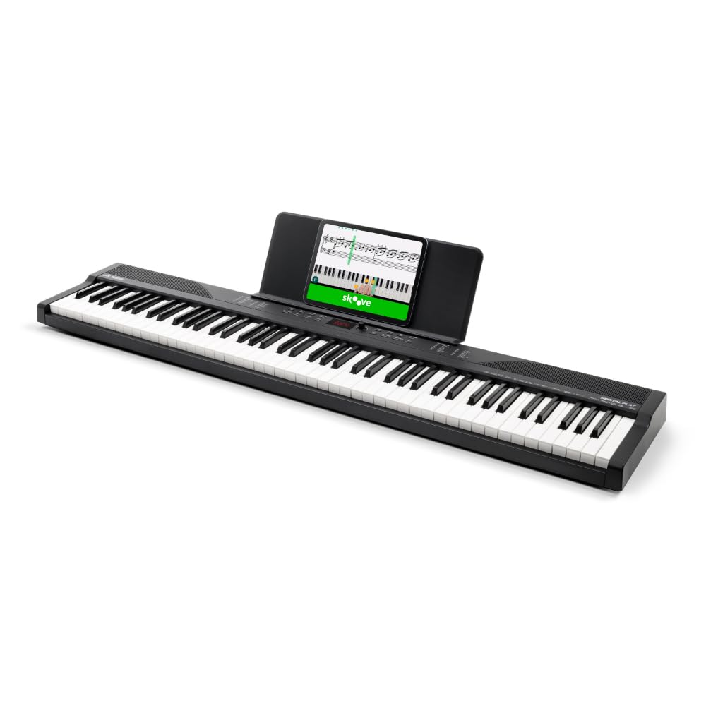 88-Tasten Keyboard Piano für Anfänger mit Ständer, Sustain-Pedal, Kopfhörer und Tragetasche