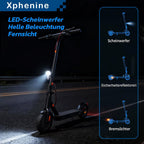 E-Scooter mit Straßenzulassung und ABE, E9TMax Elektroroller mit 10-Zoll-Reifen, 350W Motor und bis zu 45 km Reichweite