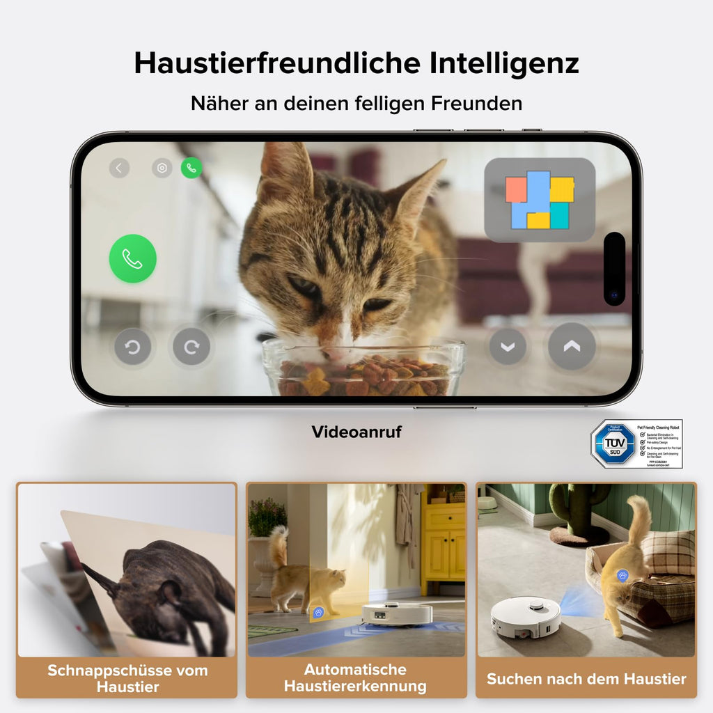 Saugroboter mit Wischfunktion Qrevo Curv 2 Flow, 20.000 Pa Saugkraft und selbstreinigender SpiraFlow-Wischwalze
