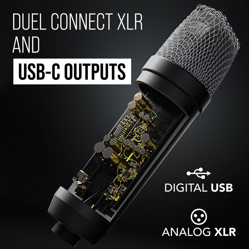 Großmembran-Kondensatormikrofon NT1 5. Generation mit XLR- und USB-Ausgang, inkl. Spinne, Popfilter und XLR-Kabel