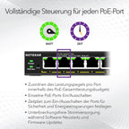 16-Port Gigabit Ethernet PoE Switch GS316EP mit 15x PoE+ 180W, 1x SFP und Managed Funktionen wie VLAN, QoS, IGMP Snooping, lüfterlos