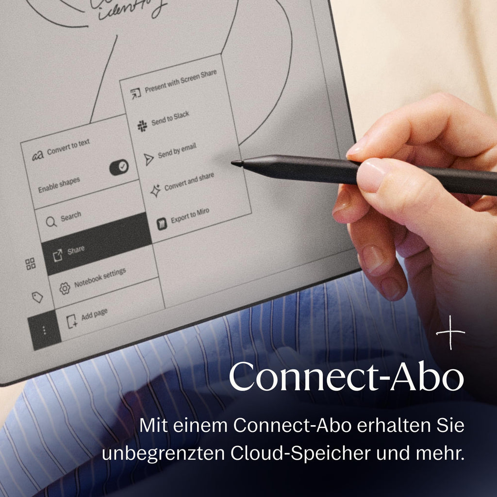 E-Ink Tablet Paper Pure 10,3 Zoll WLAN OS 21 ms Reaktionszeit Schwarz-Weiß-Display mit Marker