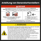 Inverter Stromgenerator 3500W Benzin 4 Takt 223cc tragbar mit 3200W Dauerleistung, 230V und Überlastschutz