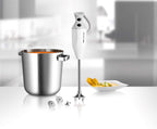 Stabmixer P 200 Profi mit Multimesser, Schlagscheibe und Quirlscheibe, 200 W, 2 Stufen bis 17.000 U/Min, weiß/grau