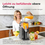 Slush-Eismaschine mit 6 Modi und 8 Stufen, 2,6 L für Slush, Eiscreme, Frappé und Milchshake, selbstreinigend