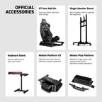 Lenkradständer Wheel Stand 2.0 mit Gaming-Sitz-Schale, zusammenklappbar, kompatibel mit Logitech, Thrustmaster und Fanatec