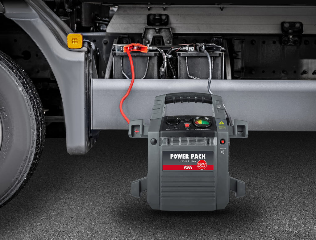 Power Pack 12/24 V Starthilfe 900 A mit Lithium-Ionen-Akku Überladungsschutz Ladezustandsanzeige und Tragegriff