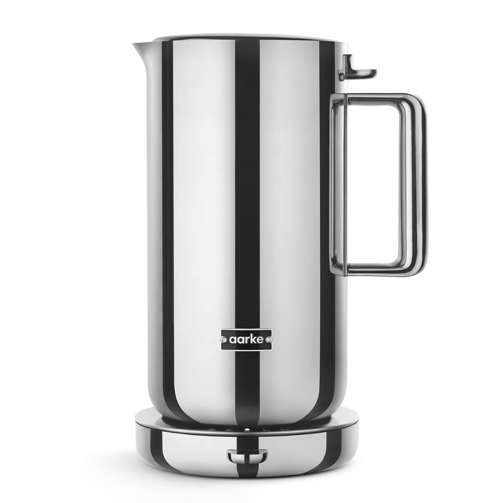 Wasserkocher aus Edelstahl mit Temperatureinstellungen, 1,2 L Fassungsvermögen, 360° drehbarem Sockel und tropffreiem Ausgießer